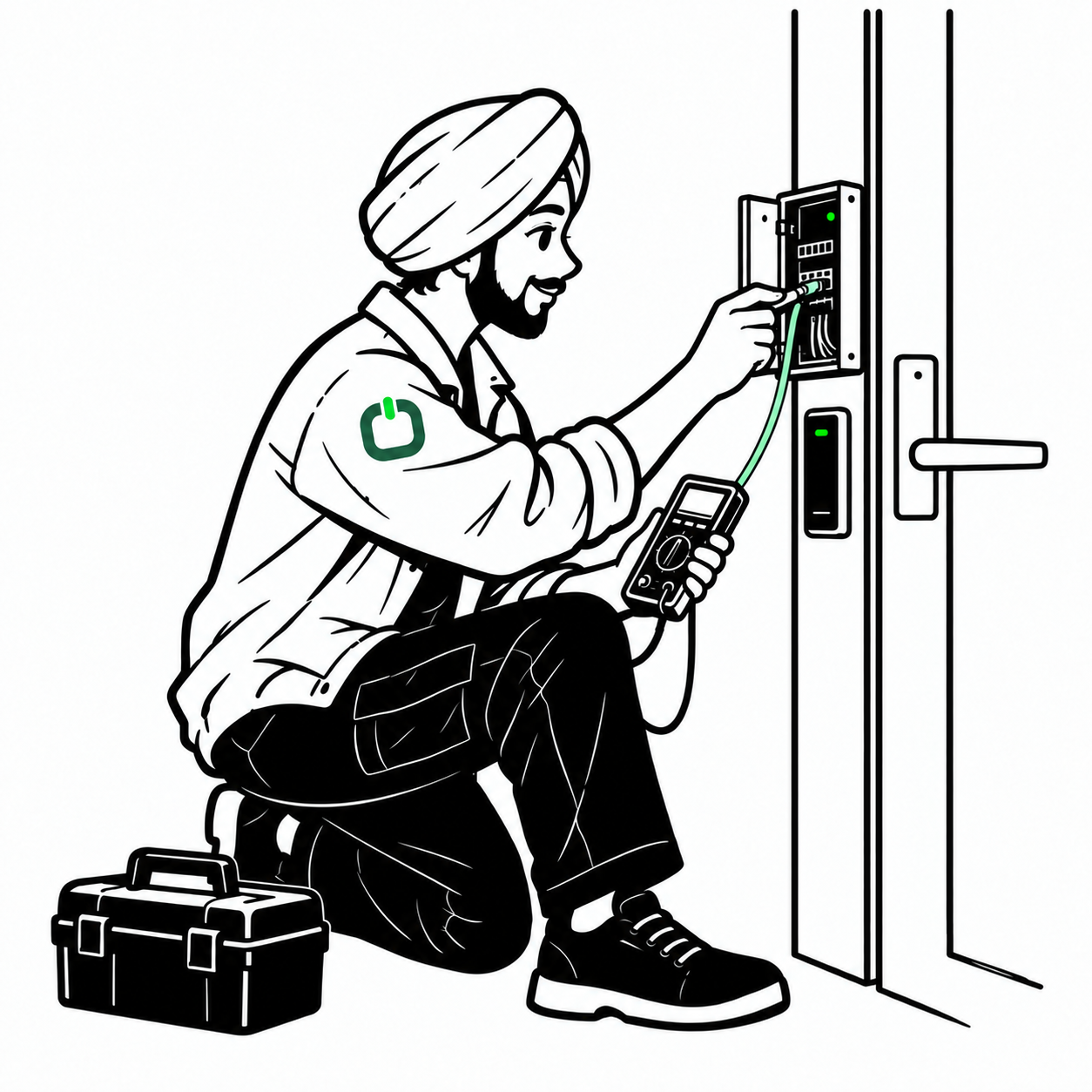 Illustration of access control & intrusion field work