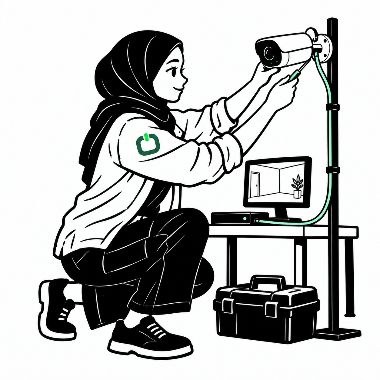 Illustration of cameras field work
